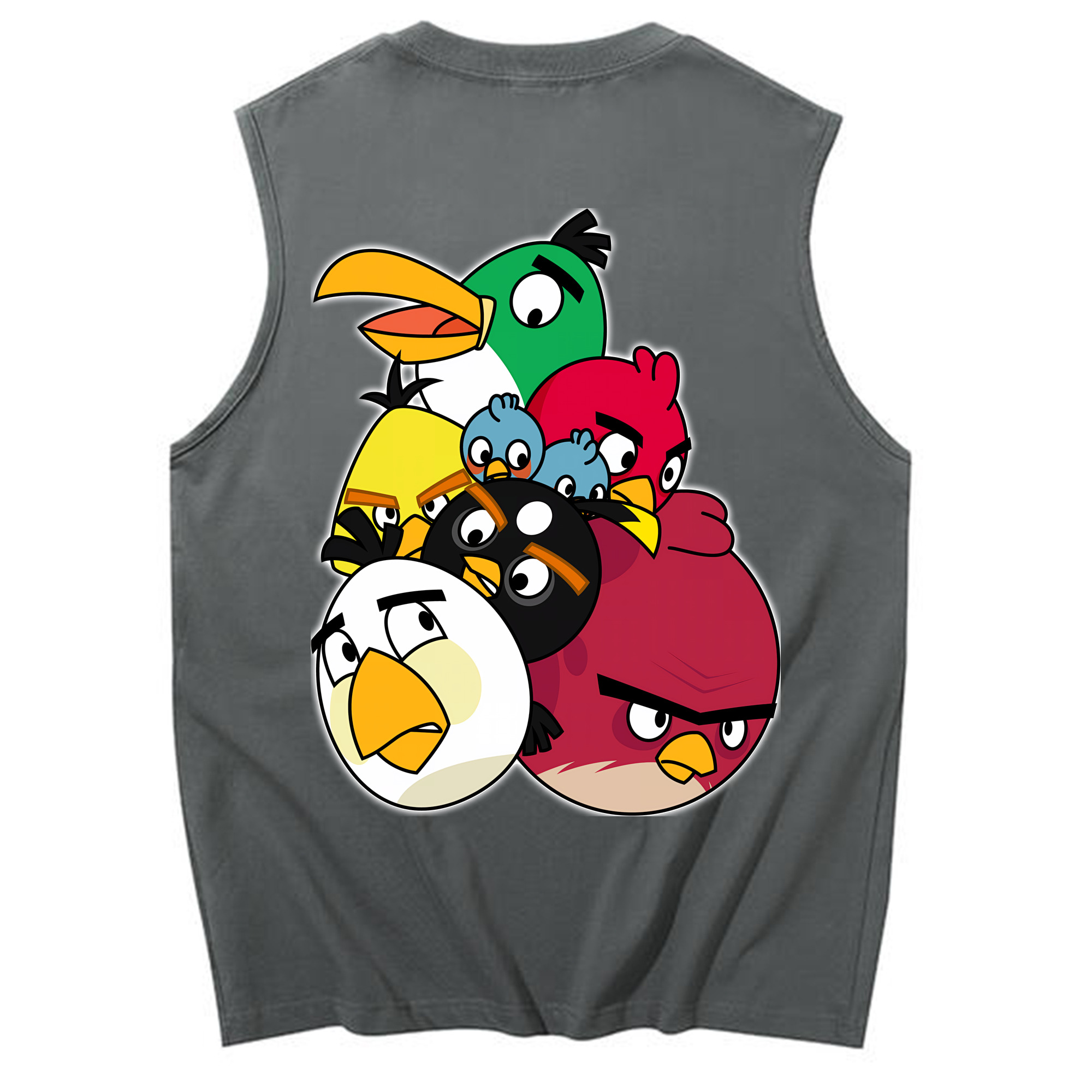 （画像用） Angry Birds アングリーバード コットン100％タンクトップ（背面プリント）